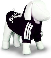 Mivida - Adidog - Pull pour chien - Zwart - XXL - 3 à 7 kilos - Avec capuche - Manteau pour chien - Vêtements pour chien - Survêtement