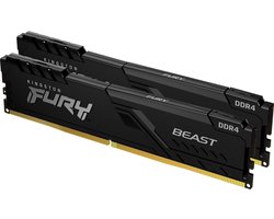 Kingston Fury Beast KF432C16BBK2/64 - RAM-geheugen - DDR4 - 64GB - 3200 MHz - DIMM - 2 x 32 GB Kingston Fury Beast KF432C16BBK2/64 - RAM-geheugen - DDR4 - 64GB - 3200 MHz - DIMM - 2 x 32 GB