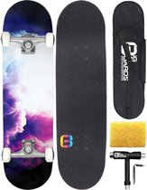 Big Bang Boards® PRO Nebula Edition – Skateboard Inclusief Skateboard Tas, Cleaner & Skate Tool – Skateboard Jongens – Skateboard Meisjes – Skateboard – Skateboard Volwassenen – Deck – Skate
