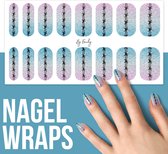 By Emily - Nagel wrap - Barbwired | 16 stickers | Nail wrap | Nail art | Trendy | Design | Nagellakvrij | Eenvoudig | Nagel wrap | Nagel stickers | Folie | Zelfklevend | Sjablonen