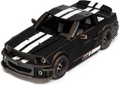 UNIDRAGON Houten 3D Puzzel Voor Volwassenen Woosaic - Stallion GT Zwart - 248 stukjes - 25,5x11x7,5 cm