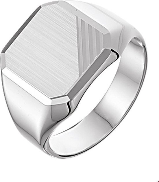 Bague Gravure Argent Poli Diamant Mat 19.00 mm 60 bol