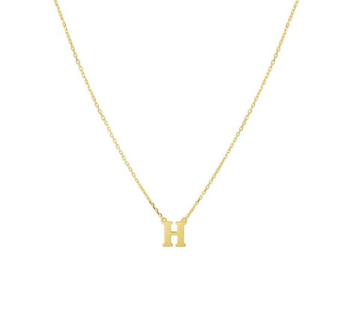 Geelgouden Collier letter H 40 - 42 - 44 cm 4021372