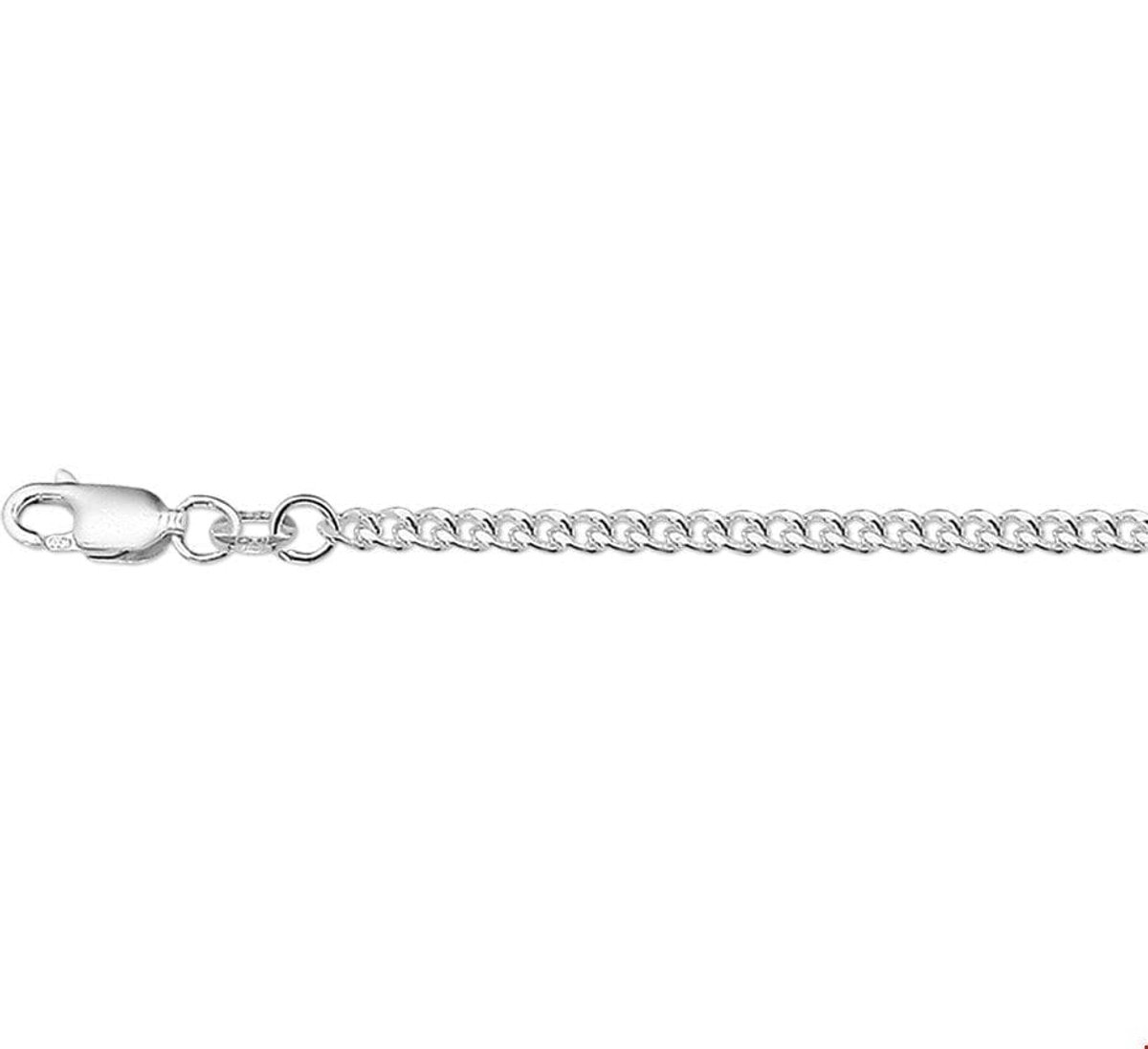 Zilveren Collier gourmet 2 1015650 80 cm