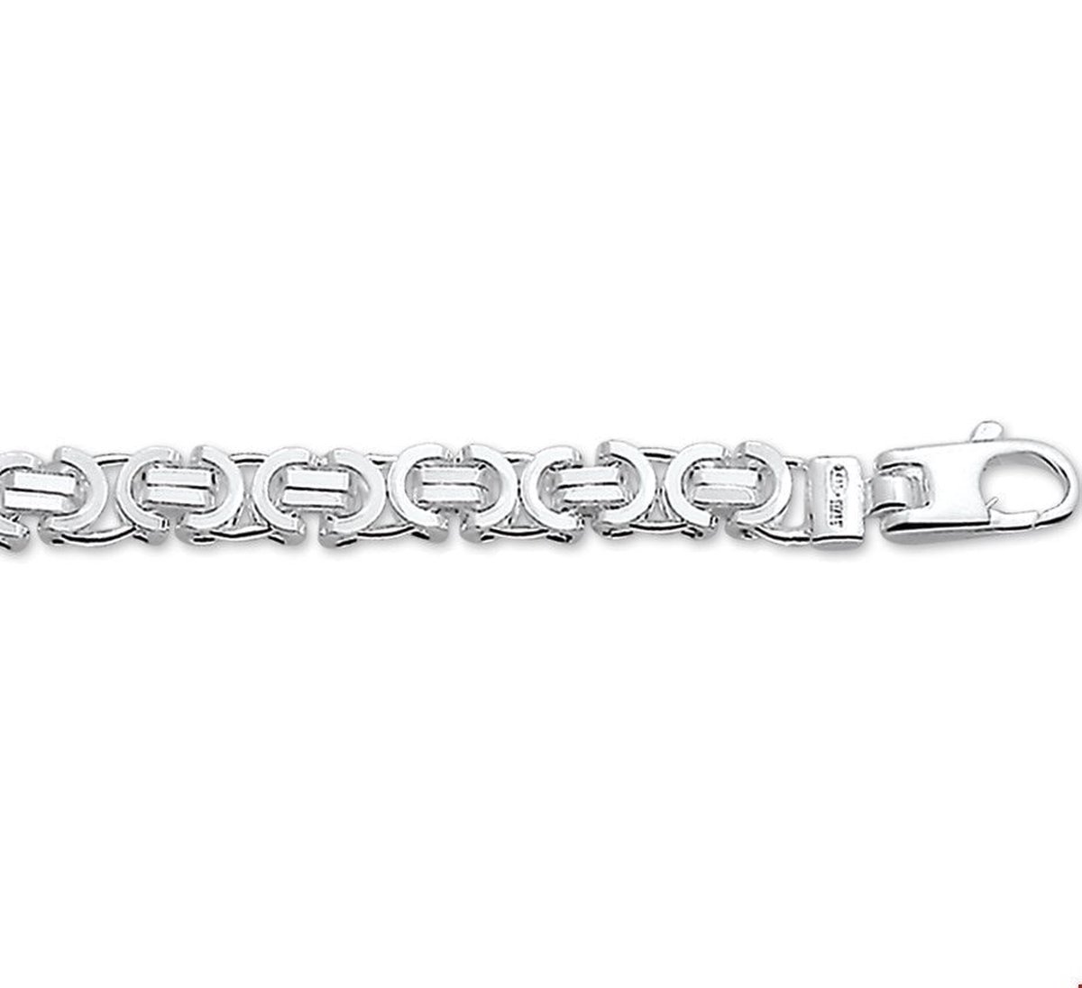 Zilveren Collier konings plat 5 1002060 50 cm