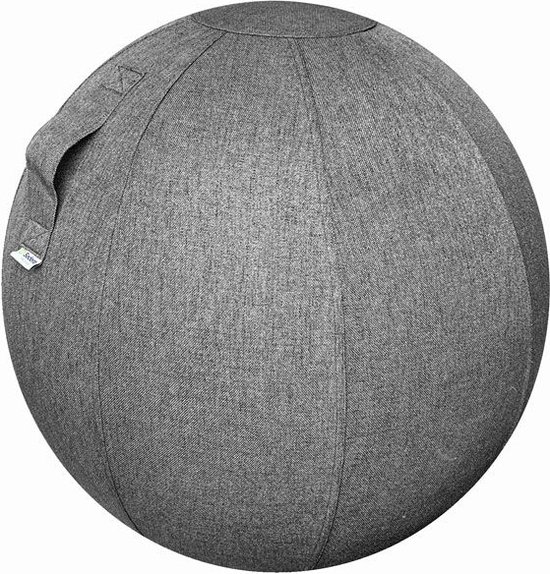 Sedero Ballon Assis Ergonomique Grijs - 55 cm - Pompe Incl - pour le Bureau et la Maison
