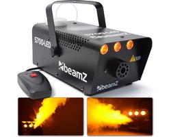 Rookmachine met Vlam effect en Rookvloeistof - BeamZ S700 - 700 Watt - Ophangbeugel