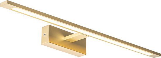 QAZQA jerre - Applique LED Design pour salle de bain d'intérieur pour salle de bain - 1 lumière - D 13,5 cm - Or/ laiton -
