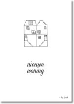 Huisje - by Anouk | verhuiskaarten - adreswijziging | A6 | kaartenset | 12 stuks