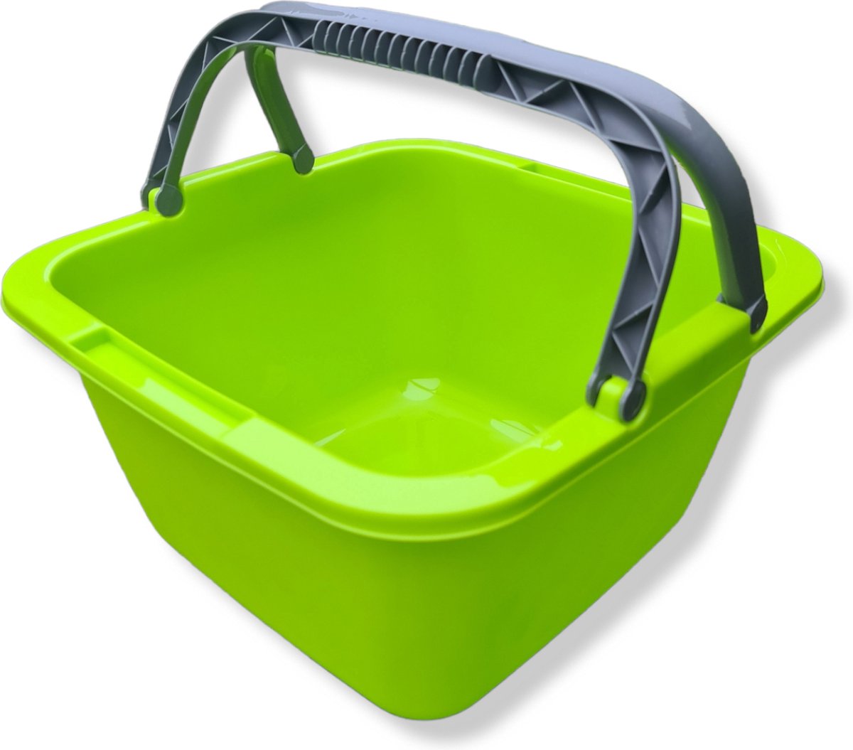 Goedkoopste HL- Vierkant - Afwasteil - Afwasbak - Keuken & Huishouden met Hengsel 18.5L - Groen - 39x39x22cm.