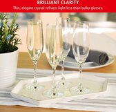 Champagneglazen set - feest kertdiner nieuwjaarsfeest verjaardagsfeestje - hoogwaardig glas - duurzaam - perfect als cadeau champagneglas