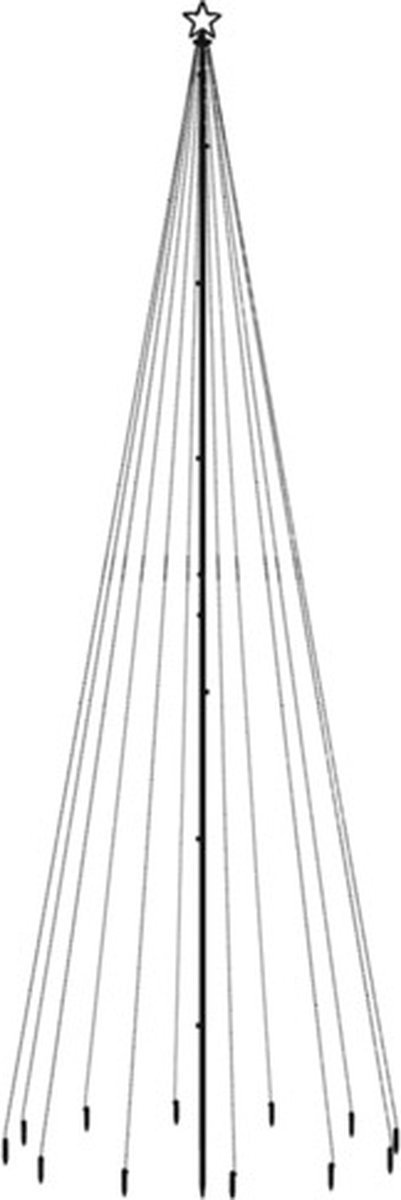 vidaXL - Kerstboom - met - grondpin - 732 - LED's - warmwit - 500 - cm