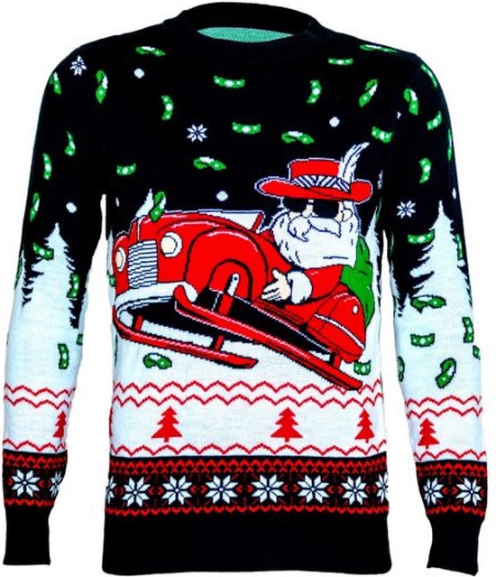 Pimp santa Foute kersttrui - Maat: L - Gebreide kersttrui - Heren kersttrui - Dames kersttrui - Foute kersttruien - Kerst outfit - Kerstkleding - Lelijke kersttrui - Gekke kersttrui -