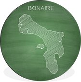 illustration de Bonaire sur tableau noir Cercle mural aluminium ⌀ 30 cm - tirage photo sur cercle mural / cercle vivant / cercle jardin (décoration murale)