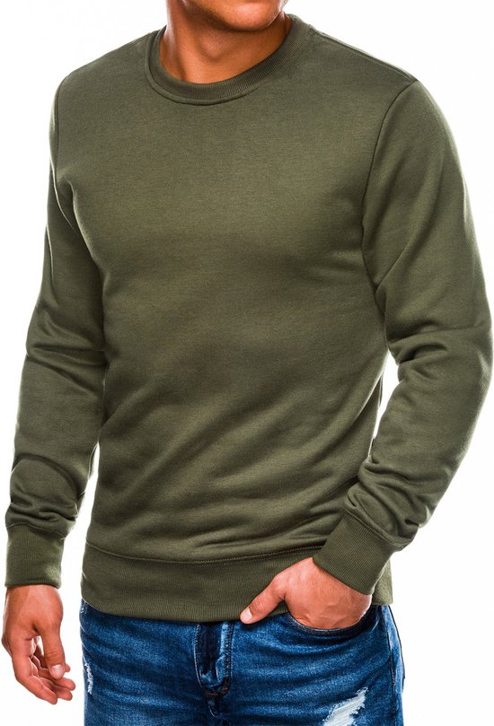 Sweater - heren - klassiek - Kaki - groen - sale | bol