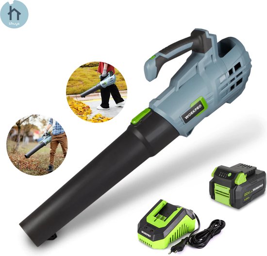 Elektrische bladblazer, draadloos, 240 km/u, 21 V, 16500 rpm
