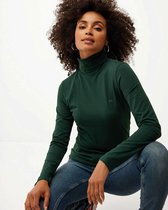 Mexx Basic T-shirt col roulé à manches longues - Vert foncé - Femme - T- shirt - Taille L | bol