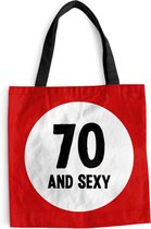 Sac Bandoulière - Sac Plage - Shopper Jubilee - Anniversaire - 70 Ans - 40x40 cm - Sac Coton