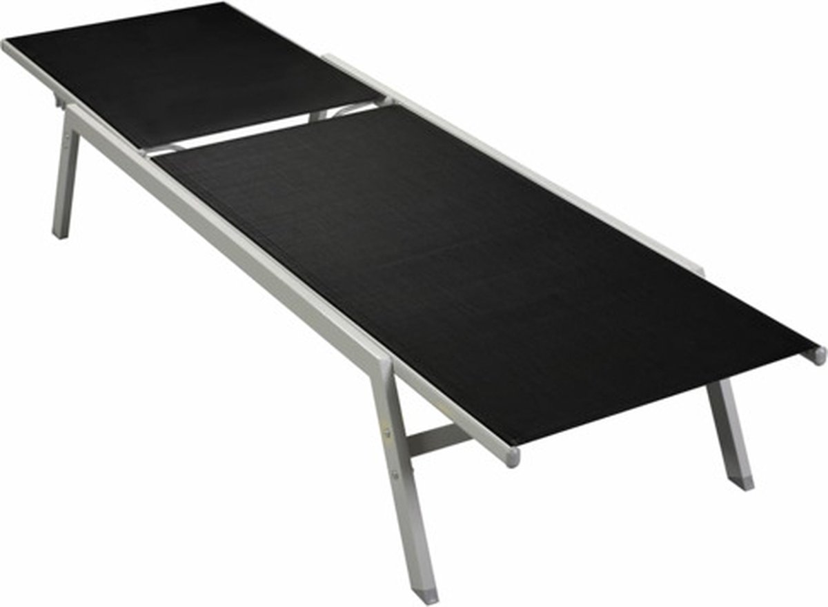 Vidaxl Ligstoelen Zwart Buitenbank