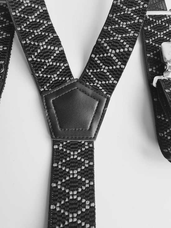 Bretelles Noir et Blanc - 3 Clips - Avec pince extra solide, solide et  large qui ne se... | bol.com