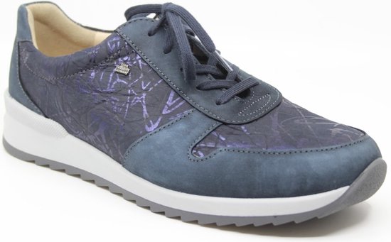 Finn Comfort, SIDONIA, 02364-902485, Blauwe sneaker wijdte H
