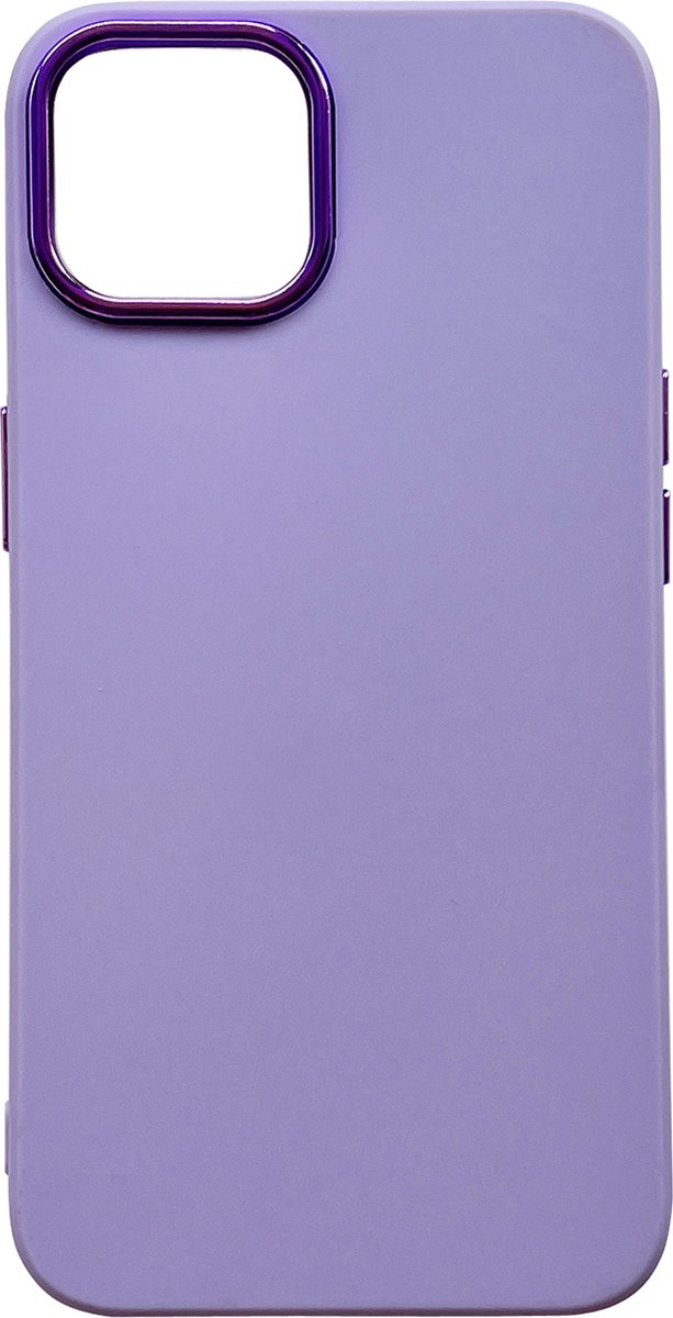 Casemania Hoesje Geschikt voor Apple iPhone 14 - Paars - Shockproof Siliconen Back Cover