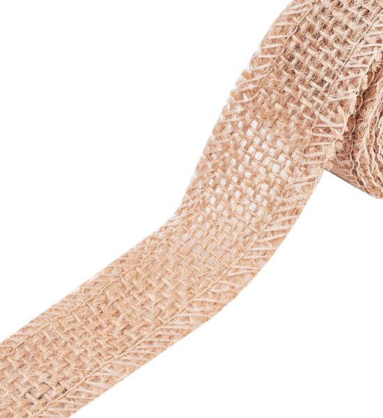 Jute Band Lint 22mm (2,2cm) | Naturel Burlap Linnen Ribbon | Beige ...