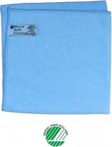 ABENA Grote Microvezeldoekjes 10 Stuks - 40x40 cm Zachte Schoonmaakdoekjes voor het Hygiënisch Verwijderen van Zichtbaar en Onzichtbaar Vuil - Herbruikbaar & Duurzame Keuze - Blauw