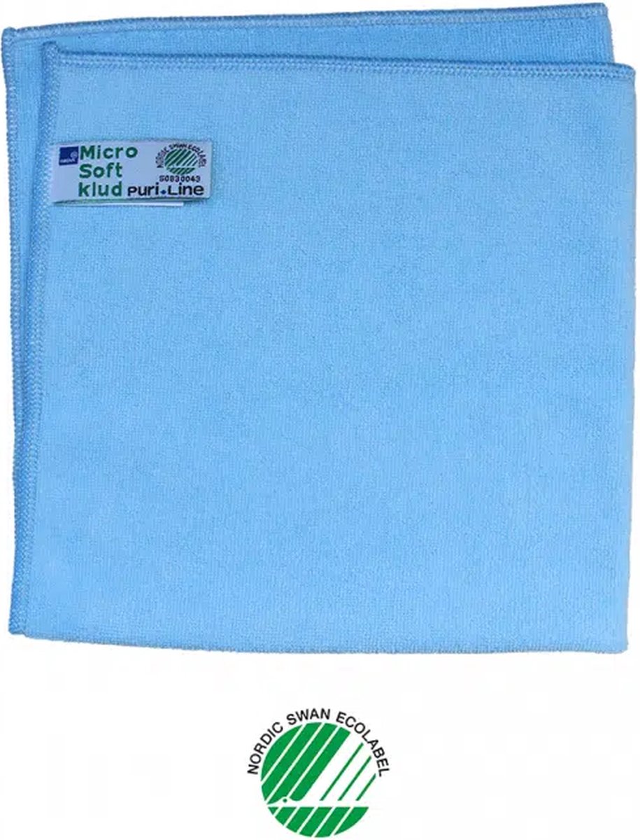 Goedkoopste ABENA Grote Microvezeldoekjes 10 Stuks - 40x40 cm Zachte Schoonmaakdoekjes voor het Hygiënisch Verwijderen van Zichtbaar en Onzichtbaar Vuil - Herbruikbaar & Duurzame Keuze - Blauw