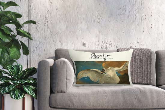Sierkussens - Kussentjes Woonkamer - 60x40 cm - De bedreigde zwaan - Jan Asselijn - Oude meesters