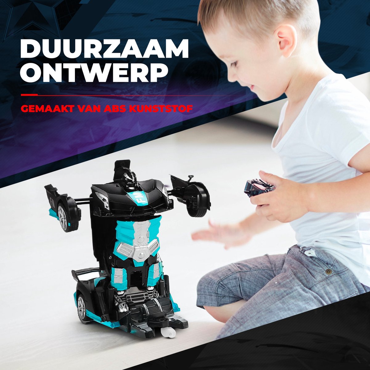Huntex RC Transformerende Auto/Robot - Lamborghini FM - Zwart/Groen — afbeelding 3