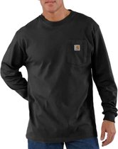 Carhartt K126 Heavyweight LS Pocket T-Shirt Zwart Homme