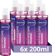 Andrélon Pink Big Volume Fohnspray - 6 x 200 ml - Voordeelverpakking