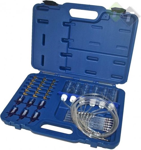 CCLIFE Diesel terugloophoeveelheid tester CDI Common rail injector tester testapparaat injectoren met 24 adapters en nieuwe adapters