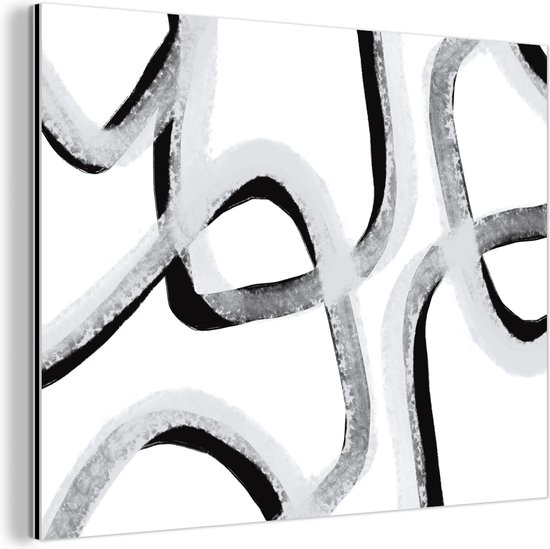 Décoration murale Métal - Peinture Aluminium Industriel - Ligne - Minimalisme - Design - 80x60 cm - Dibond - Photo sur aluminium - Décoration murale industrielle - Pour le salon/chambre