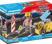 PLAYMOBIL City Action bouwvakker met randensnijder - 71185