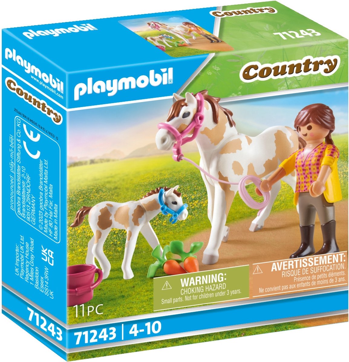 PLAYMOBIL Country paard met veulen - 71243