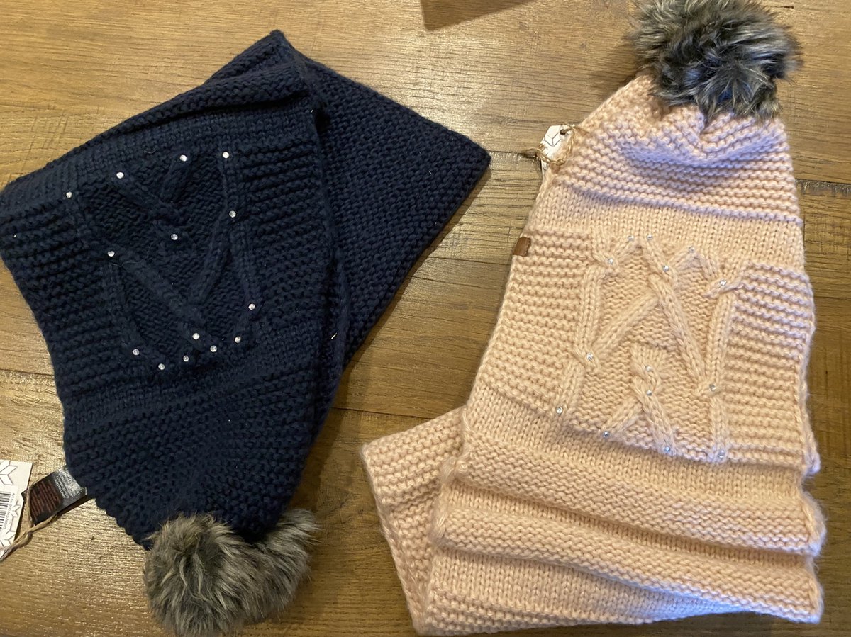 Gebreide Dames Sjaal Dark Blue Van Het Merk Sarlini