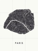 IXXI Paris City Map white - Wanddecoratie - Abstract - 60 x 80 cm