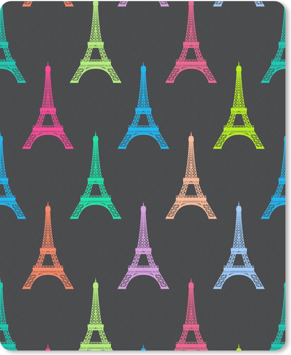 Muismat - Mousepad - Eiffeltoren - Patronen - Parijs - 19x23 cm - Muismatten