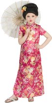 Costume de Geisha | Kimono chic Hanako | Fille | Taille 140 | Costume de carnaval | Déguisements