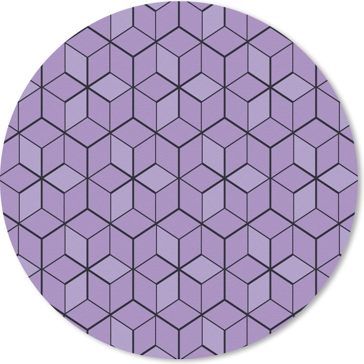 Muismat rond 40x40 cm - Mousepad 3D - Patronen - Blokken - Ronde muismatten