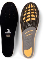52Bones SlimTech Mid Arch Footbed - inlegzolen met medium voetboog - voor smalle schoenen - voetbal, schaatsen, wielrennen en mountainbiken - maat 47/48