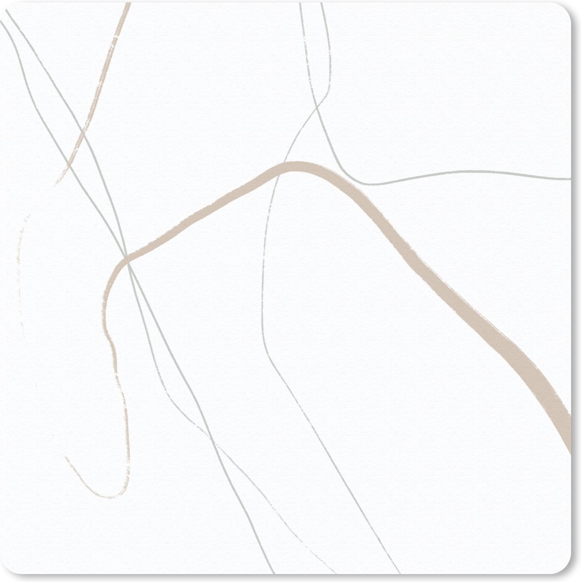 Muismat 30x30 cm - Mousepad Abstract - Minimalisme - Line art - Muismatten