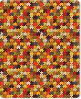 Muismat - Mousepad - Puzzel - Patronen - Herfst - 19x23 cm - Muismatten