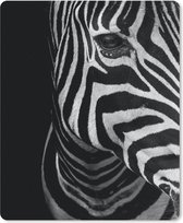 Muismat - Mousepad - Dieren - Zebra - Zwart - Wit - 19x23 cm - Muismatten