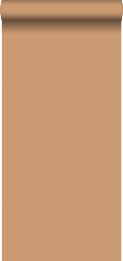 ESTAhome behang effen glanzend koper bruin - 138835 - 0,53 x 10,05 m