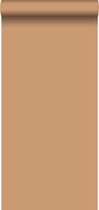 ESTAhome behangpapier effen glanzend koper bruin - 138835 - 0,53 x 10,05 m