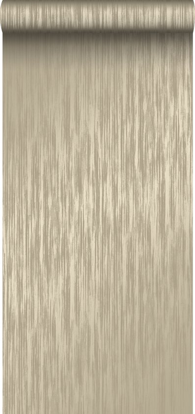 Papier peint Origin à fines rayures marron clair - 345405-53 x 1005 cm
