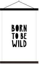 Affiche scolaire pour enfants - Citations - Born to be wild - Bébé - Enfants - Proverbes - Décoration de crèche - Peinture pour enfants - 60x90 cm